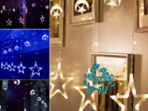 ریسه پرده ماه و ستاره