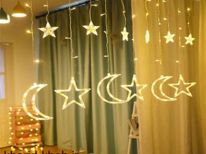 ریسه پرده ماه توخالی و ستاره