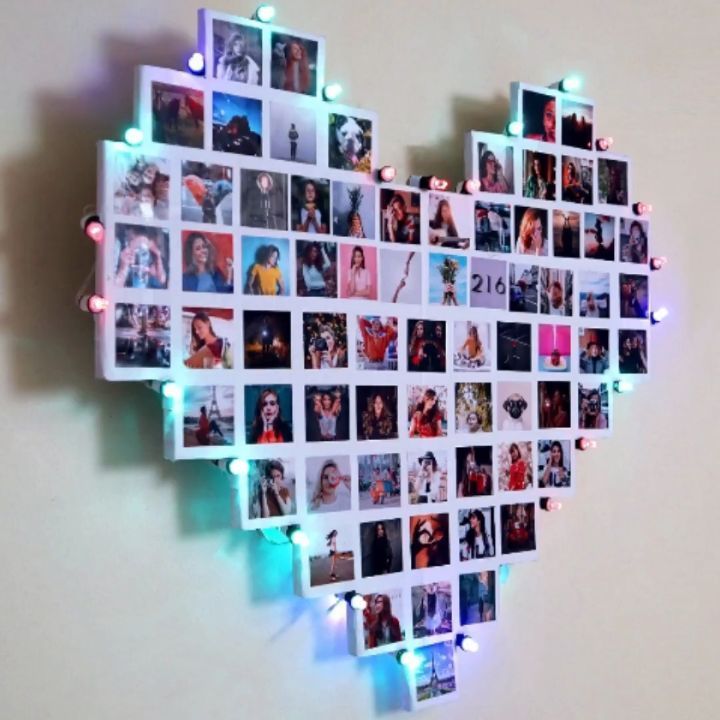 آموزش ساخت تابلو طرح قلب با عکس یادگاری